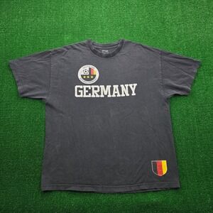 Simply for Sports Germany Soccer Tshirt Mens XL Black Faded Duetscher Logo